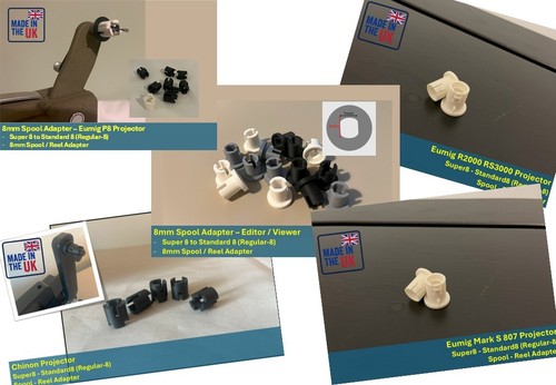8mm spool reel adapter super - 8mm,